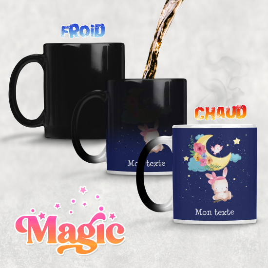 Tazza magica personalizzata - Coniglio Altalena