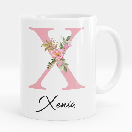 Tazza / Mug monogram personalizzata - Lettera X
