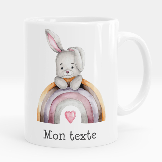 Tazza / Mug personalizzata - Arcobaleno coniglio