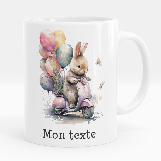 Tazza / Mug personalizzata - Coniglio moto