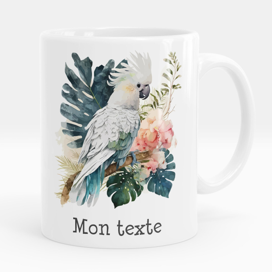Tazza / Mug personalizzata - Pappagallo fiori