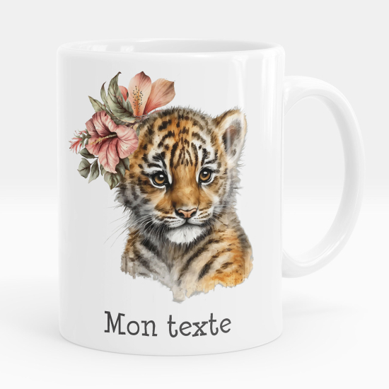 Tazza / Mug personalizzata - Tigre fiore
