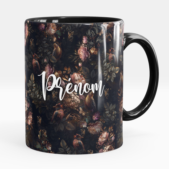 Tazza / Mug personalizzata - Uccelli fiori