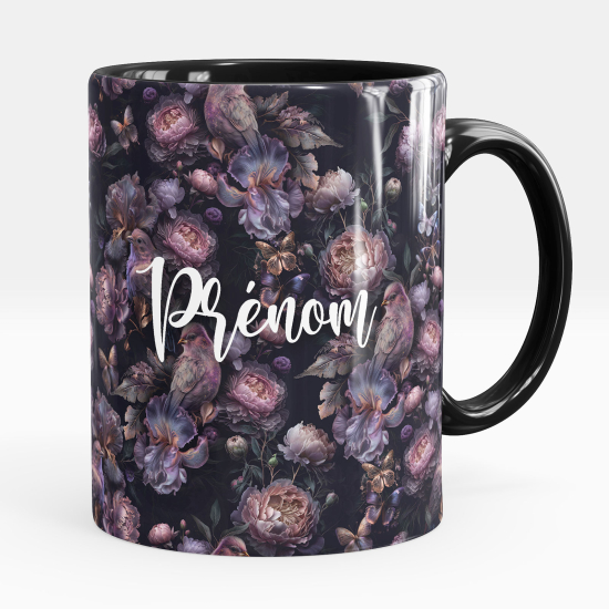 Tazza / Mug personalizzata - Uccelli fiori