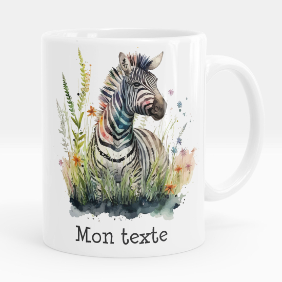 Tazza / Mug personalizzata - Zebra fiori