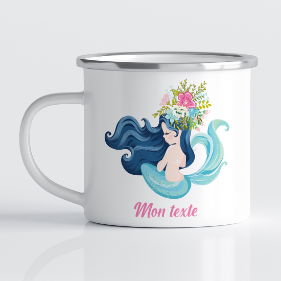 tazza smaltata personalizzata per Bambini - Sirena