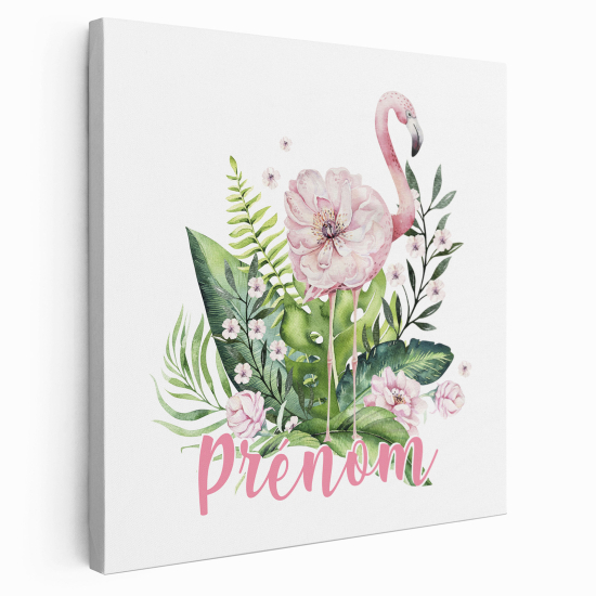 Tela per bambini personalizzata - Fenicottero Rosa