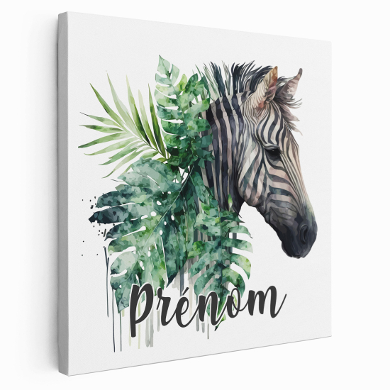 Tela per bambini personalizzata - Zebra tropicale