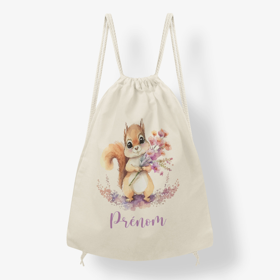 Zaino personalizzato con coulisse - Scoiattolo