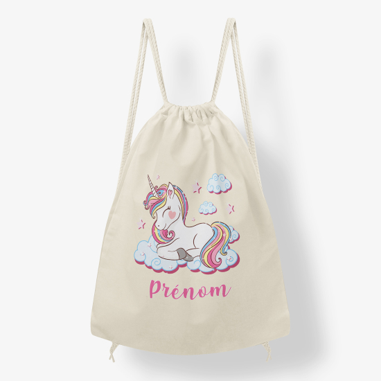 Zaino personalizzato con coulisse - Unicorno