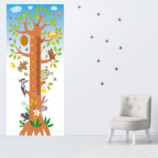 Adesivo Metro da parete per Bambini - Albero animali