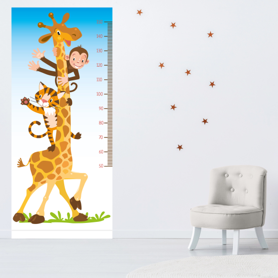 Adesivo Metro da parete per Bambini - Animali della giungla