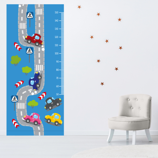 Adesivo Metro da parete per Bambini - Strada per automobili