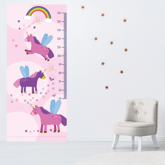 Adesivo Metro da parete per Bambini - Unicorni