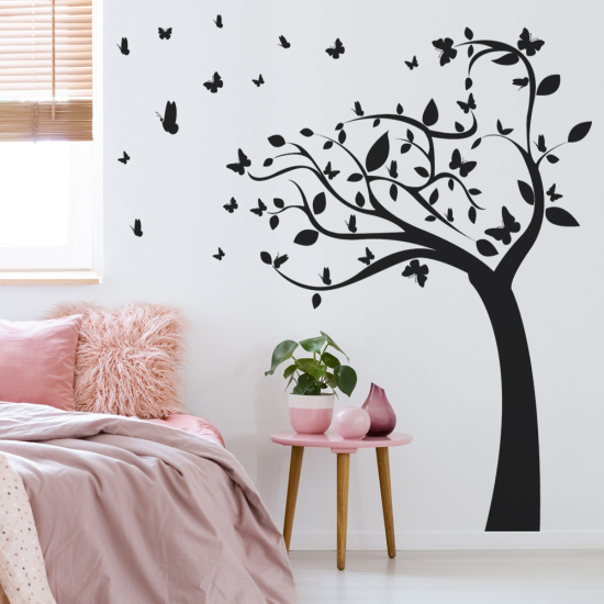 Adesivo Murale - Albero Farfalle