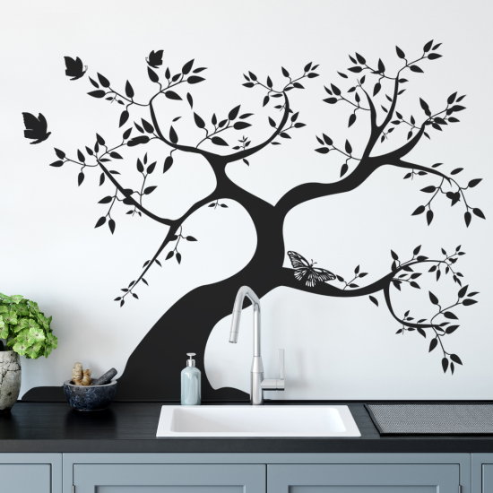 Adesivo Murale - Albero Farfalle