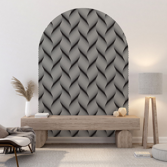 Adesivo Murale Arco - Motivo intrecciato 3D