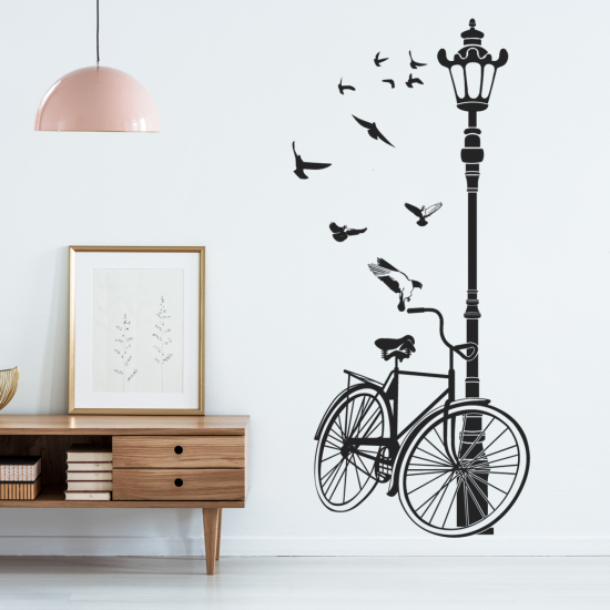 Adesivo Murale - Bicicletta Lampione