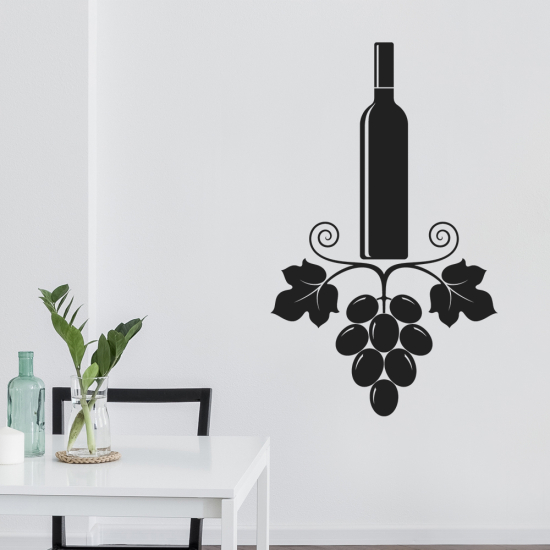 Adesivo Murale - Bottiglia di vino