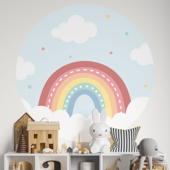 Adesivo Murale Cerchio / Rotondo - Arcobaleno