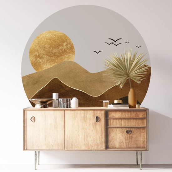 Adesivo Murale Cerchio / Rotondo - Paesaggio Design