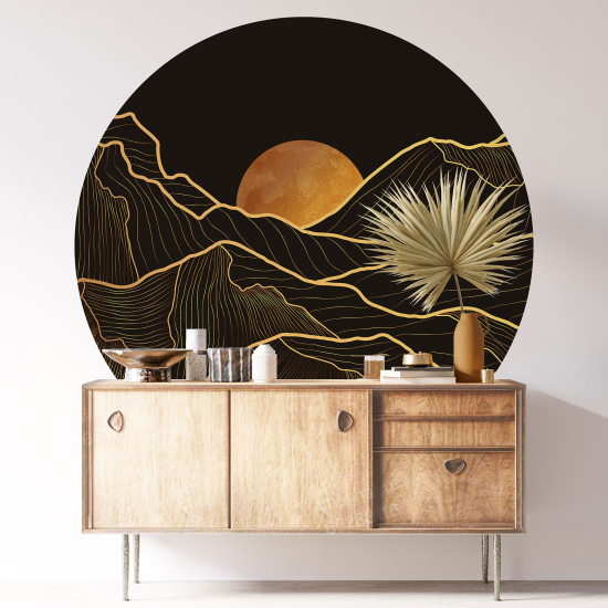 Adesivo Murale Cerchio / Rotondo - Paesaggio Design