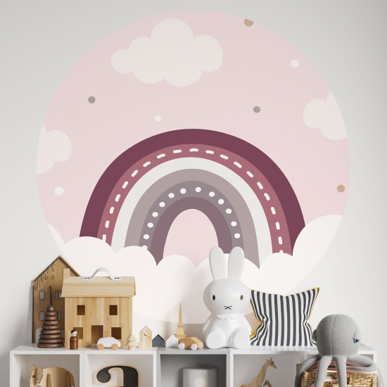 Adesivo Murale Cerchio / Rotondo per Bambini - Arcobaleno