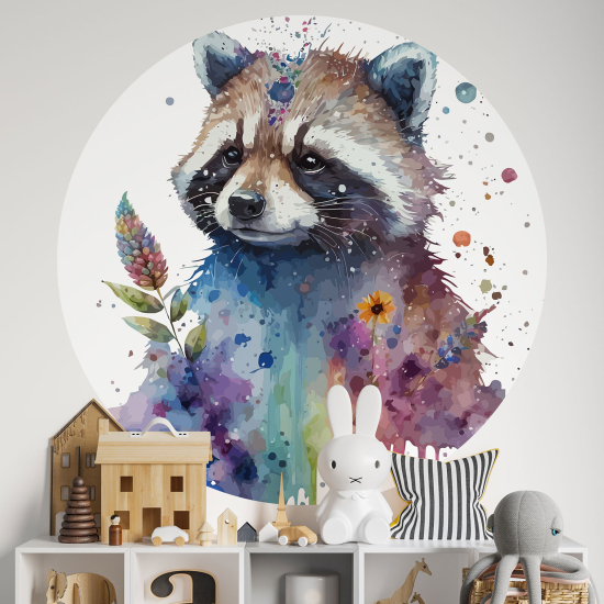 Adesivo Murale Cerchio / Rotondo per Bambini - Procione