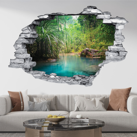 Adesivo murale effetto 3D - Angolo paradisiaco