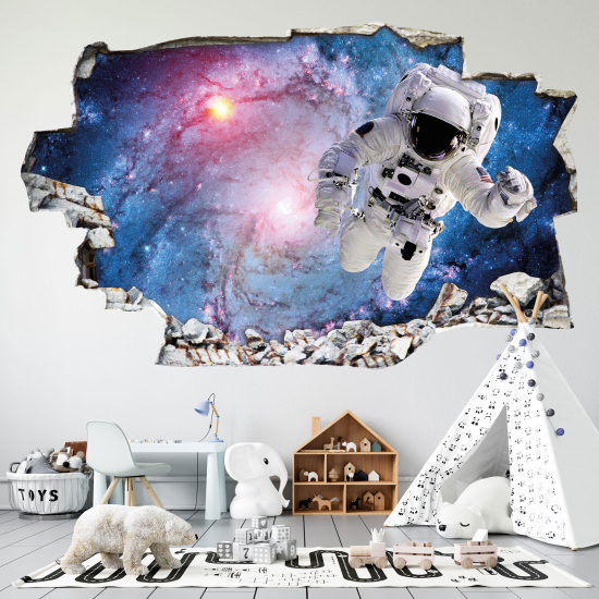 Adesivo murale effetto 3D - Astronauta