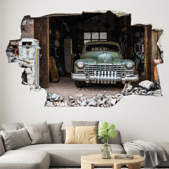 Adesivo murale effetto 3D - Auto
