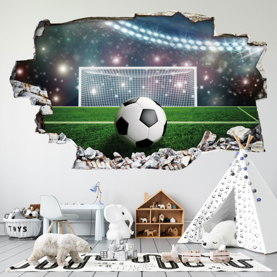 Adesivo murale effetto 3D - Calcio