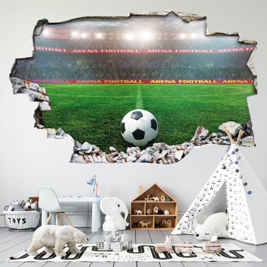 Adesivo murale effetto 3D - Calcio
