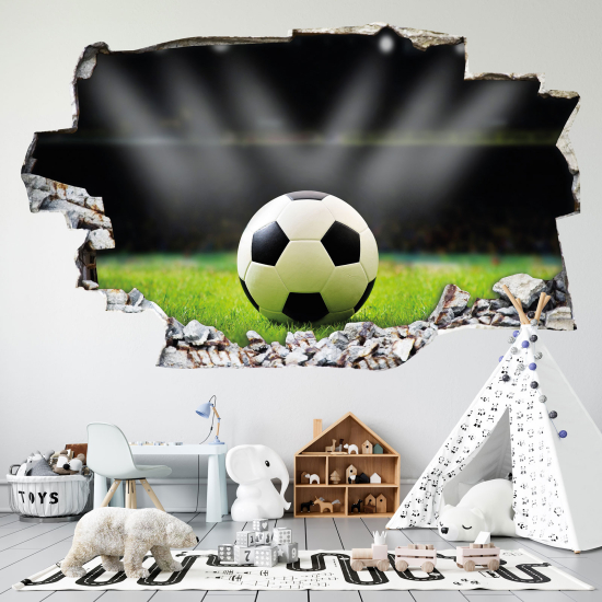Adesivo murale effetto 3D - Calcio