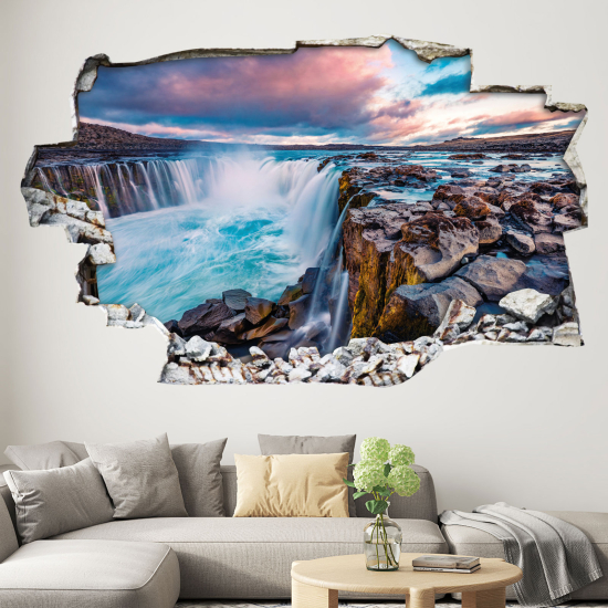 Adesivo murale effetto 3D - Cascata