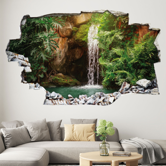 Adesivo murale effetto 3D - Cascata