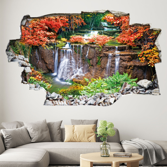 Adesivo murale effetto 3D - Cascata