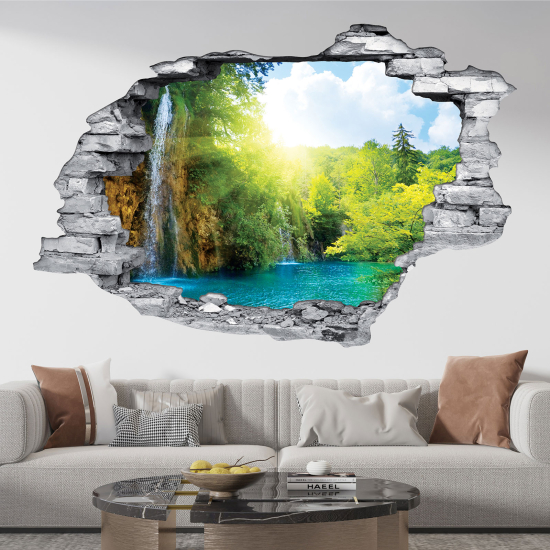 Adesivo murale effetto 3D - Cascata