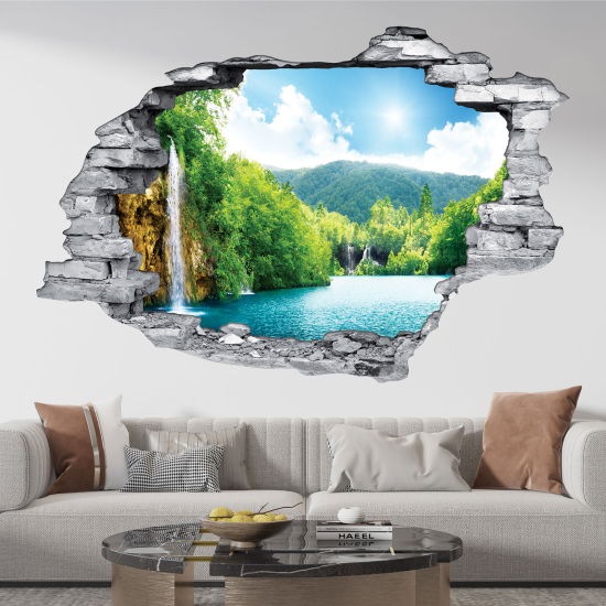 Adesivo murale effetto 3D - Cascata