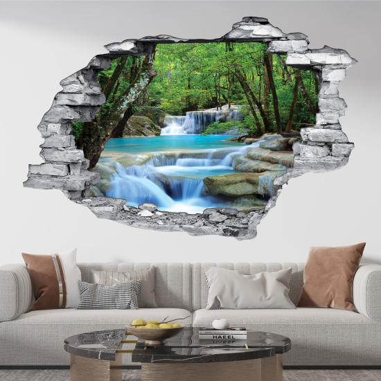 Adesivo murale effetto 3D - Cascata