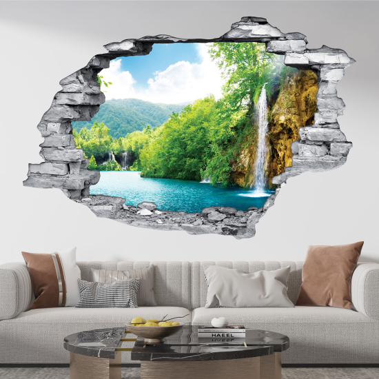 Adesivo murale effetto 3D - Cascata