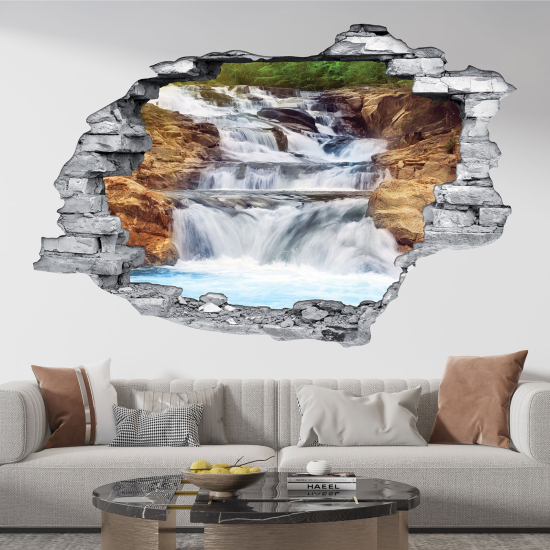 Adesivo murale effetto 3D - Cascata