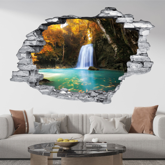 Adesivo murale effetto 3D - Cascata