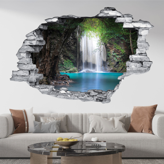 Adesivo murale effetto 3D - Cascata