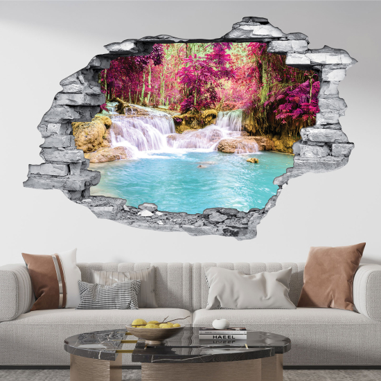 Adesivo murale effetto 3D - Cascata
