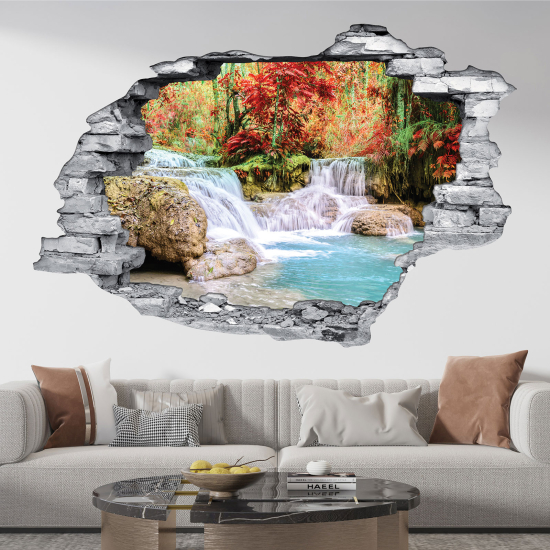 Adesivo murale effetto 3D - Cascata