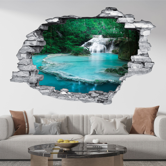 Adesivo murale effetto 3D - Cascata