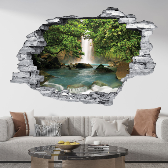 Adesivo murale effetto 3D - Cascata