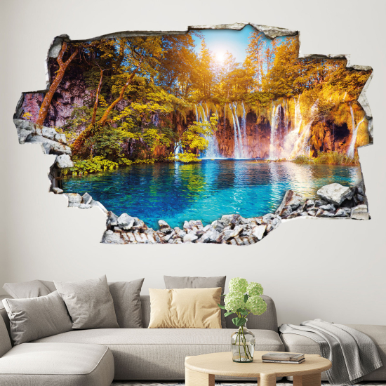 Adesivo murale effetto 3D - Cascata