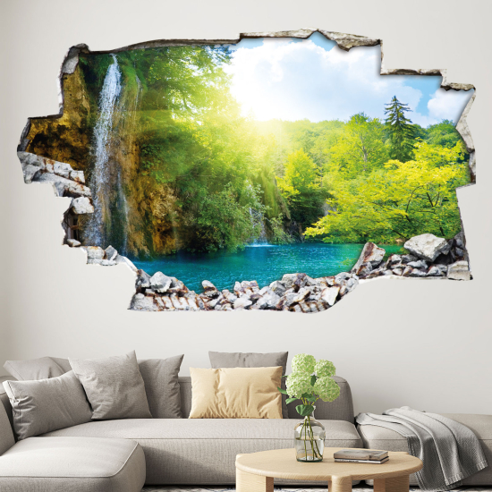 Adesivo murale effetto 3D - Cascata